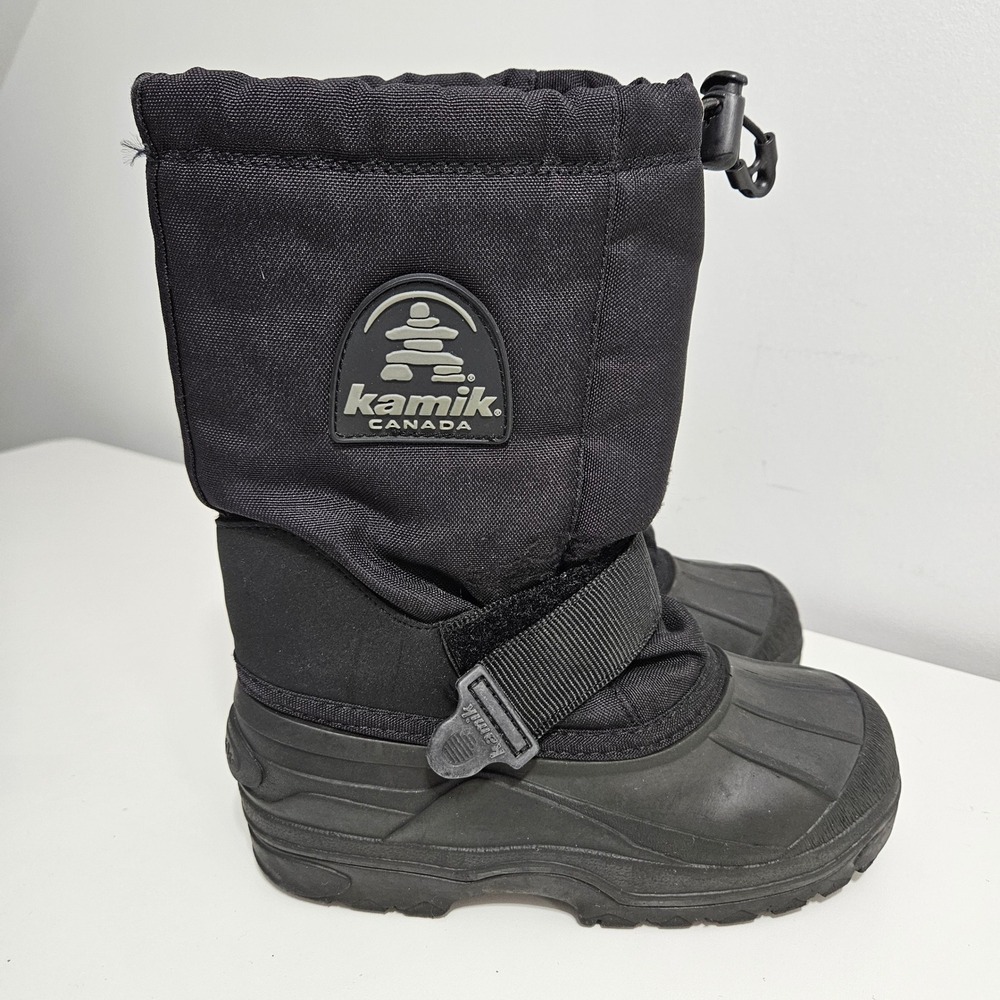 Kamik Canada Kids Waterproof Winter Snow Boots Black Size 2 Removable Liner